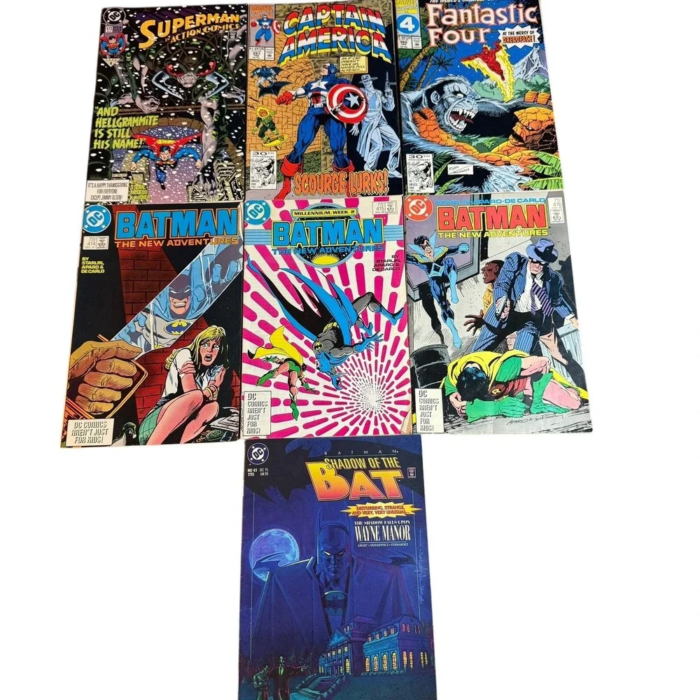 Lot Batman Comics 414-416 '80s Shadow of the Bat 95 Superman Capt Am Fantastic 4